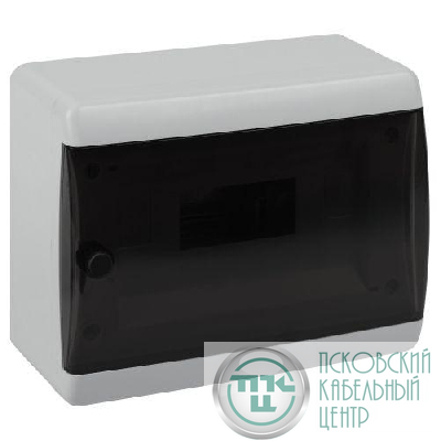 Корпус навесной ЩРН-П-8 ЭРА COMFORT IP41 прозр. крышка пластик. бел. ЭРА Б0067224