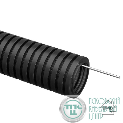 Труба гофрированная ПНД d16мм с протяжкой безгалоген. (HF) черн. (уп.10м) TOKOV ELECTRIC TKE-PND16-BL-10