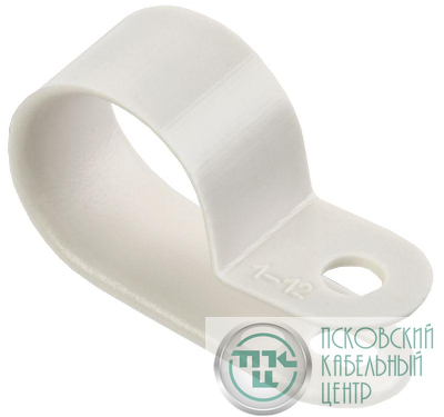 Скоба крепежная 16мм нейлон. бел. (уп.50шт) IEK USK11-16-050-K01