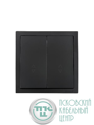 Выключатель проходной 2-кл. СП ZIMA IP20 10А безвинт. зажим черн. бархат LEZARD 704-4288-106QC