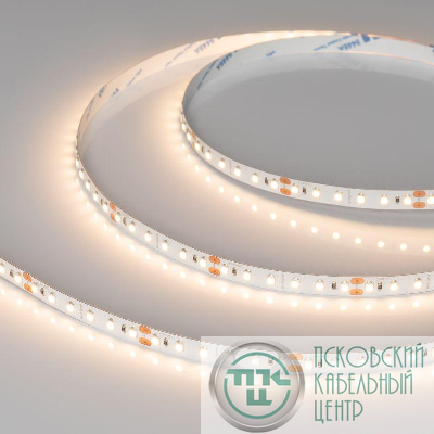 Лента светодиодная NT-A120-8mm 24V Warm 3000К 9.6Вт/м IP20 3528 открыт. (уп.5м) Arlight 033522
