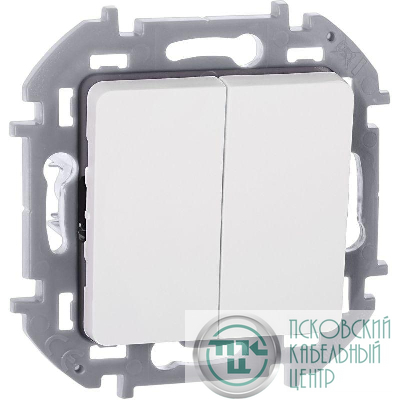Выключатель 2-кл. Inspiria 10А IP20 250В 10AX механизм бел. IEK 673620