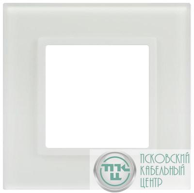 Рамка 1-м Elegance 14-5101-01М для розеток и выключателей стекло матов. бел. Эра Б0065832