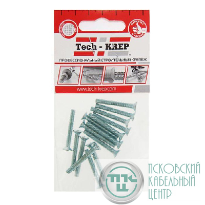 Винт с потайной головкой М4х30 DIN 965 оцинк. (уп.15шт) Tech-Krep/Zitar 102990