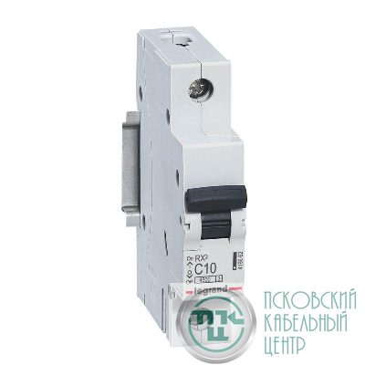 Выключатель автоматический модульный 1п C 10А 4.5кА RX3 ИЭК Leg 419662