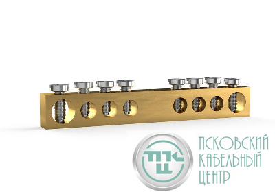 Шина PEN "земля-ноль" 6х9мм 8 отвер. латунь TOKOV ELECTRIC TKE-BCB-69-8-N/PEN
