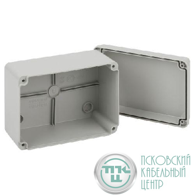 Коробка распаячная ОП 150х110х85мм приборная подъездная на винтах с гладкими стенками IP55 KORvp Эра Б0058943