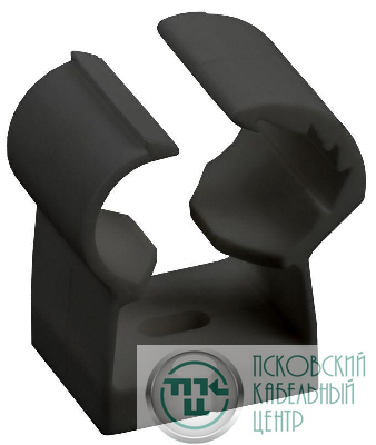Клипса с фиксатором для глад. труб 35-42мм черн. (уп.12шт) IEK CTA00D-FL-035-K02
