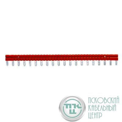 Перемычка 20-ти полюсная шинная для колодки с винт. клеммами IRK красн. DKC IRK-AB-01