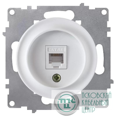 Розетка компьютерная 1-м СП Florence RJ45 кат.5E механизм бел. (1E20701300) OneKeyElectro 2172770
