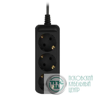 Удлинитель 3х5м с заземл. 10А ПВС 3х0.75 черн. UX-3e-5m-B Эра Б0057723