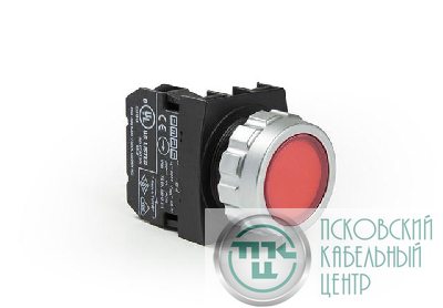Кнопка нажимная H установочный 30мм 1НЗ красн. EMAS H200DK