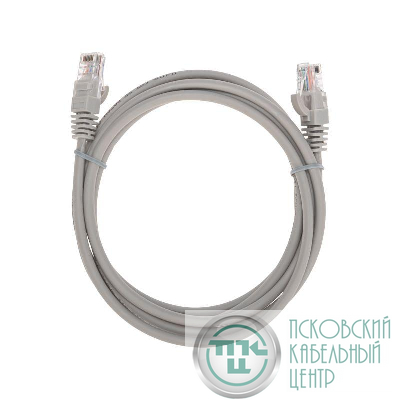 Патч-корд U/UTP CAT 5e RJ45-RJ45 26AWG LSZH сер. 2м Rexant 02-0100-2