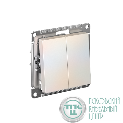 Выключатель 2-кл. AtlasDesign (сх. 5) 10А с самовозвратом механизм жемчуж. SE ATN000417