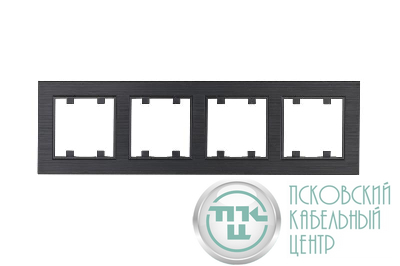 Рамка 4-м Karea LINE STAR дым. металлик Makel 86050704