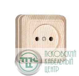 Розетка 1-м ОП Олимп 16А IP20 без заземл. сосна UNIVersal 5560896