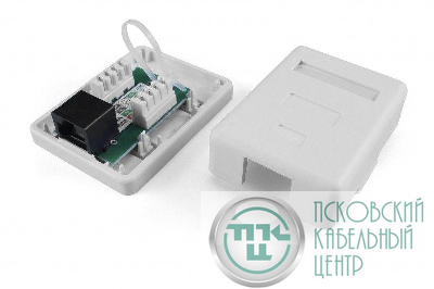 Розетка компьютерная 1-м ОП SB1-1-8P8C-C6-WH RJ45 (8P8C) кат.6 Dual IDC Hyperline 430232