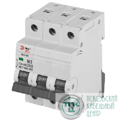 Выключатель автоматический 3п C 10А 4.5кА ВА47-63 PRO ЭРА Б0059435
