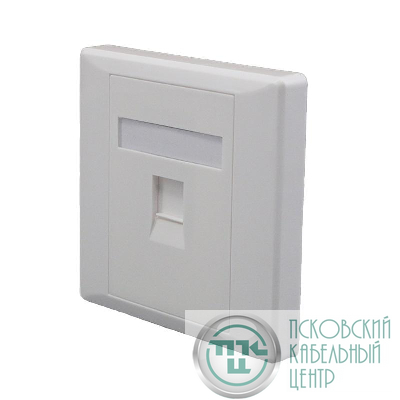 Панель лицевая 1 порт 80х80 Keystone шторка (DIY) SUPRLAN 10-0333-1