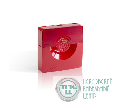 Оповещатель охранно-пожарный комбинированный свето-звуковой ОПОП 124-7 100дБ 24В 10/30мА 9-27В корпус красн. Рубеж Rbz-226684