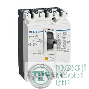 Выключатель автоматический 3п 25А 50кА NM8N-125S TM с рег. термомаг. расцеп. (R) CHINT 271583