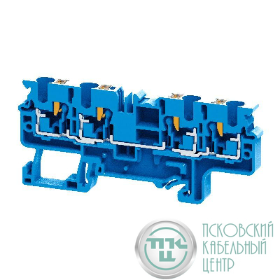 Клемма с 4-мя контактами push-in OptiClip СP-4-QUATTRO-(0.2-4)-I-BU син. КЭАЗ 331851