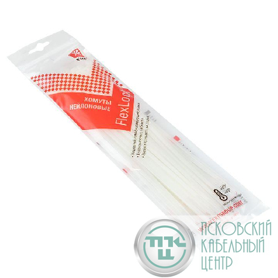 Хомут P6.6 3.6х200 FlexLock стандартный бел. (уп.100шт) PROxima EKF plc-fl-ctsw-3.6x200