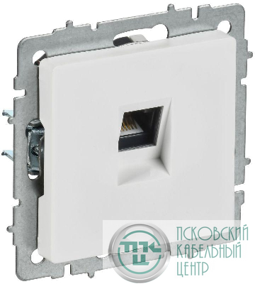 Розетка компьютерная СП BRITE РК10-БрАБ RJ45 кат.5E механизм арктич. бел. IEK BR-K10-1-K91