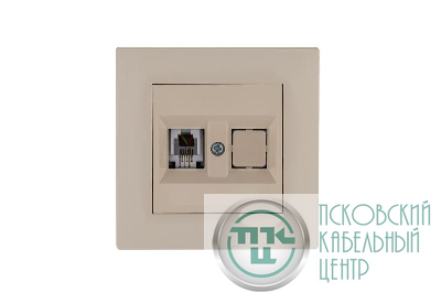 Розетка компьютерная CAT 5+гнездо Karea RIZZ крем Makel 88010035