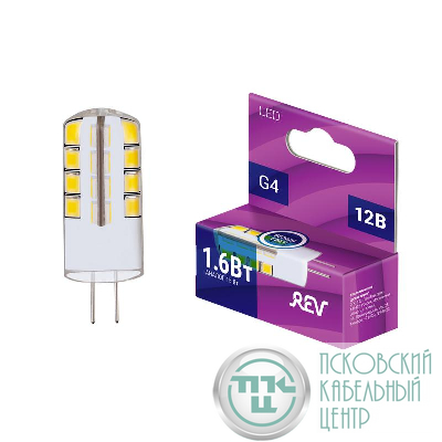 Лампа светодиодная JC 1.6Вт 4000К нейтр. бел. G4 120лм REV 32366 2