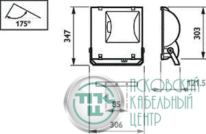 Светильник RVP151 MHN-TD70W IC A 70Вт RX7s IP65 PHILIPS 910503695018