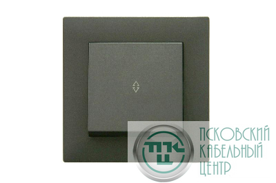 Выключатель проходной 1-клав. Karea RIZZ STAR дым. металлик Makel 88050005