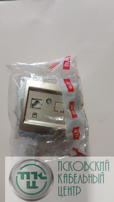 Розетка компьютерная Zena кат.6 + гнездо механизм титаниум ABB 609-011400-247