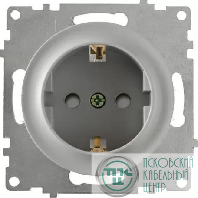 Розетка 1-м СП Florence 16А IP20 с заземл. защ. шторки винтов. клеммы механизм сер. (1E10101302) OneKeyElectro 2172833