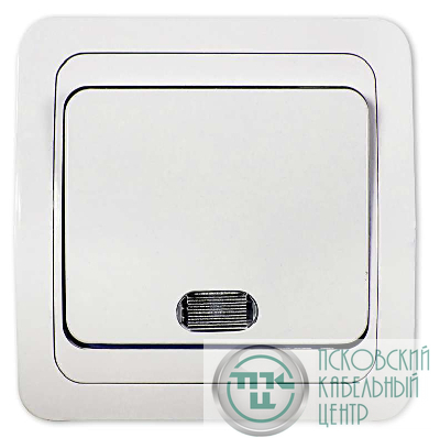 Выключатель 1-кл. СП Classico 2121 10А IP20 с подсветкой бел. ASD / IN HOME 4680005959853