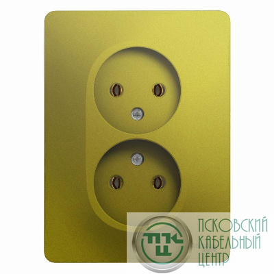 Розетка 2-м СП Glossa 16А IP20 без заземл. в сборе фисташк. SchE GSL001020