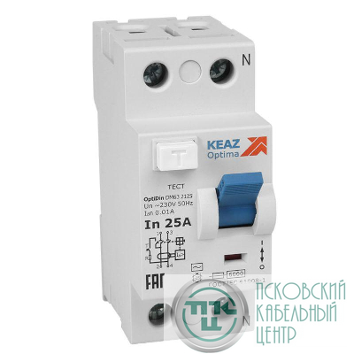 Выключатель дифференциального тока (УЗО) 2п 40А 30мА OptiDin DМ63-2240 AC УХЛ4 КЭАЗ 254176