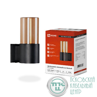 Светильник НБУ AMBER-1хA60-BL E27 IP65 уличный настен. односторон. под лампу 1хA60 алюм. черн. IN HOME 4690612052878
