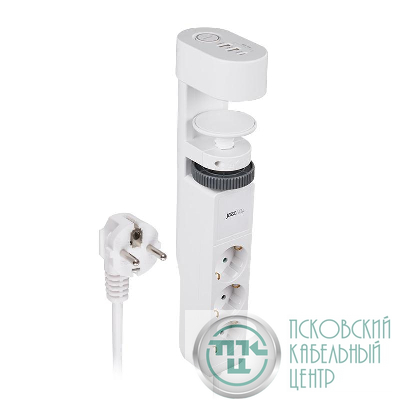Удлинитель 3х1.5м на струбцине с заземл. с выкл. 3 USB выхода (2А+1С) IP20 ПВС 3х1 ETD-03U-150-wh (3х1.5) бел. JAZZway 5059535