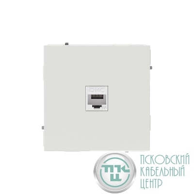 Розетка компьютерная 1-м KANT RJ45 кат.6A без шторки бел. песок DKC 7010673