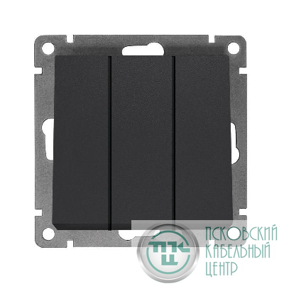Выключатель 3-кл. СП Афина 10А IP20 механизм графит Universal A0043-Gr