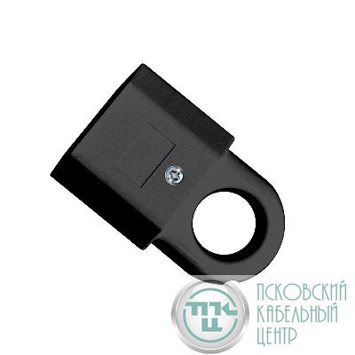 Розетка переносная 6А 250В плоская с ушком без заземл. черн. UNIVersal А1040