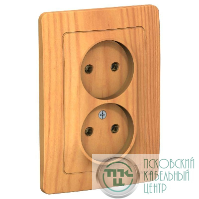 Розетка 2-м СП Blanca 16А IP20 250В без заземл. без защ. шторок ясень SE BLNRS000025
