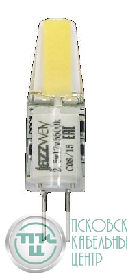 Лампа светодиодная PLED-G4 COB 2.5Вт капсульная 5500К холод. бел. G4 200лм 12В JazzWay 2855770