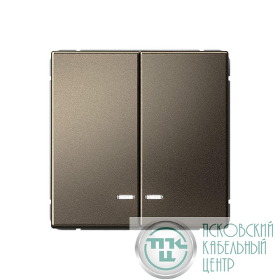 Выключатель 2-кл. ArtGallery (сх. 5а) 10AX с подсветкой механизм мокко SE GAL000653