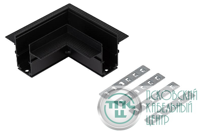 Коннектор угловой TRM-R20-СС-B для встраив. магнитн. шинопровода NOVA TRM-R20 черн. Эра Б0054782