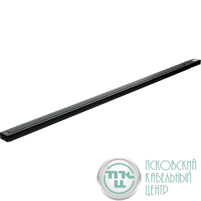 Шинопровод трековый накладной 1ф ARTLINE с питанием и заглушкой 1м алюм./медь с держателями с пластиковой планкой черн. Ritter 59785 2