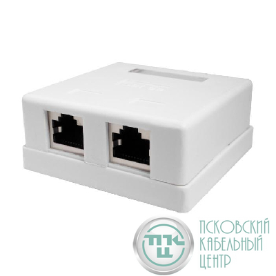 Розетка компьютерная 8P8C RJ-45 FTP кат.5E 2 порта (DIY) SUPRLAN 10-0308-1