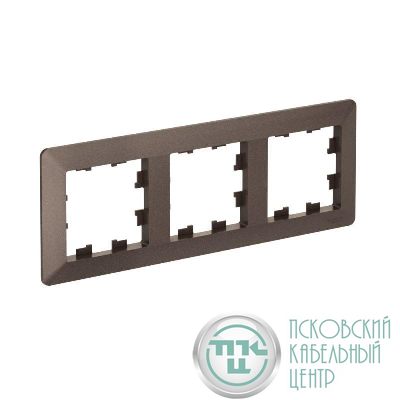 Рамка 3-м AtlasDesign Air мокко/дым. черн. SE ATN220603