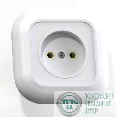 Розетка 1-м СП Валентина РС10-153 10А IP20 бел. Кунцево 7651